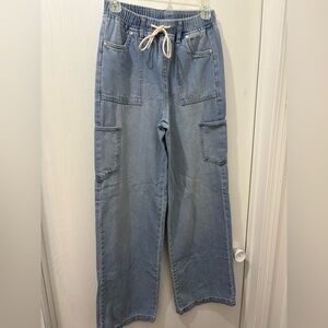Madden NYC Drawstring Utility Blue Jeans Woman’s Size XS